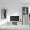 vidaXL TV Cabinet Set with Drawer FLORIN Grey Sonoma Engineered Wood