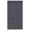 vidaXL Parcel Drop Box with Storage Anthracite 44 x 22 x 82 cm Steel