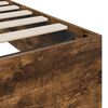 vidaXL Ottoman Bed Frame Smoked Oak 193 x 120 x 25 cm Engineered Wood