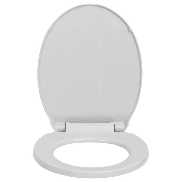 vidaXL Soft-Close Toilet Seat Light Grey Oval