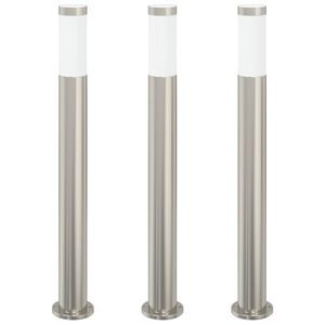 vidaXL Bollard Lights 3pcs 80 cm Stainless Steel IP44