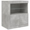 vidaXL Sideboard with LED Lights Concrete Grey 162x37x67 cm