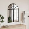 vidaXL Wall Mirror Black 60x30 cm Arch Iron