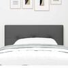 vidaXL LED Headboard with LED Strip Lights Dark Grey 90 cm Polyester