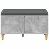 vidaXL Hall Bench with Cushion with Door Concrete Grey 80 x 38 x 46 cm