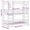 vidaXL Triple Bunk Bed without Mattress 90x190 cm Single Solid Wood Pine