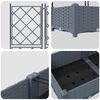 vidaXL Garden Planter 5 pcs LiGht Grey 120 x 120 x 125.5 cm Steel