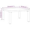 vidaXL Garden Coffee Table Grey 55x55x31 cm DPC and Steel