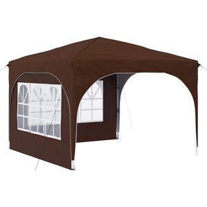 vidaXL Pop-up Party Tent 290 x 290 x 245 cm Brown