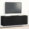 vidaXL TV Cabinets 2 pcs Black Oak 120x30x41 cm Engineered Wood