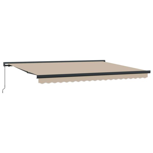 vidaXL Retractable Awning Beige 4 x 3 m Canvas and Aluminium