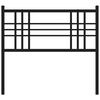 vidaXL Metal Headboard Black 107cm