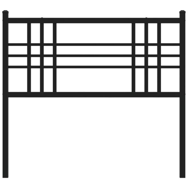 vidaXL Metal Headboard Black 107cm