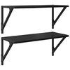 vidaXL Wall Shelves 2 pcs Black Oak 60 x 25 x 25.5 cm Engineered Wood
