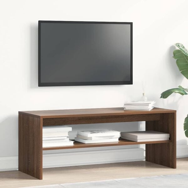 vidaXL TV Cabinet Brown Oak 100x40x40 cm Engineered Wood