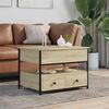 vidaXL Coffee Table Sonoma Oak 70x50x50 cm Engineered Wood and Metal