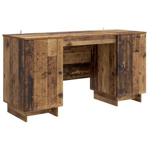 vidaXL Desk Old Wood Engineered Wood 142.5 x 50 x 75 cm