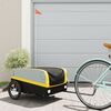 vidaXL Bike Trailer Black and Yellow 45 kg Iron