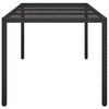 vidaXL Garden Table Black 190x90x75 cm Tempered Glass and Poly Rattan