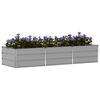 vidaXL Planter Light Grey 240 x 80 x 45 cm Steel