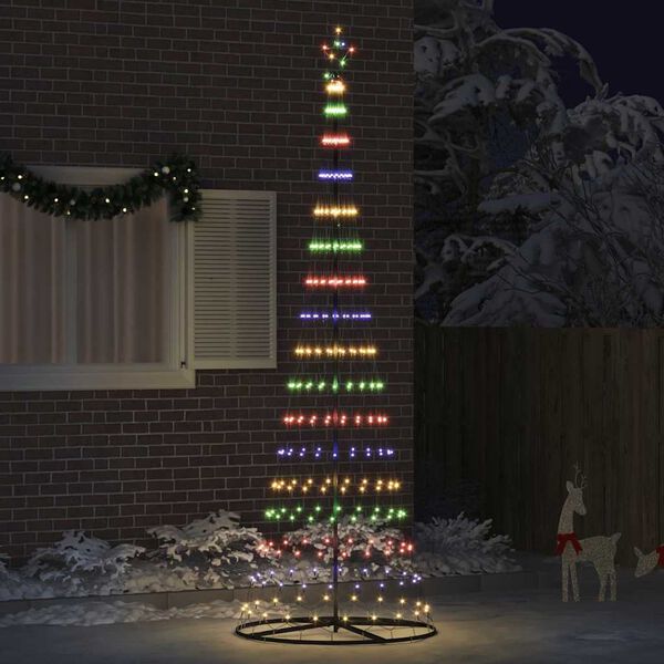 vidaXL LED Christmas Tree Multicolour 100.5 x 100.5 x 302.5 cm Metal