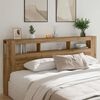 vidaXL LED Headboard Artisan Oak 220x18,5x103,5 cm Engineered Wood
