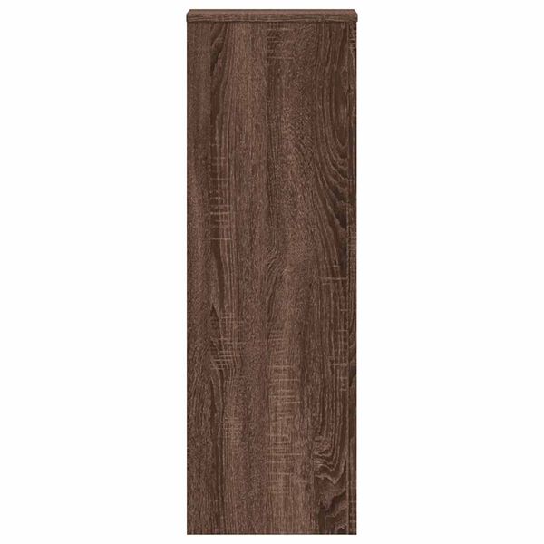 vidaXL Plant Stand Brown Oak 33x33x100 cm Engineered Wood