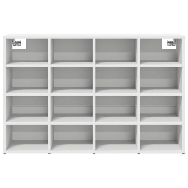 vidaXL Shoe Cabinet with Shelf White 103 x 30 x 67 cm Engineered Wood