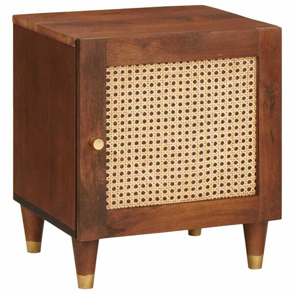 vidaXL Bedside Cabinet Brown 40 x 33.5 x 46 cm Solid Acacia wood