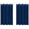 vidaXL Blackout Curtains with Rings 2 pcs Dark Blue 175 x 140 cm