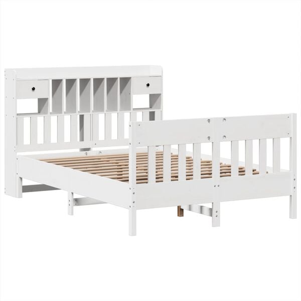 vidaXL Bed Frame without Mattress White 160x200 cm Solid Wood Pine