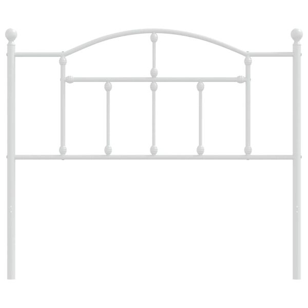 vidaXL Metal Headboard White 107 cm