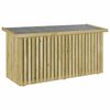 vidaXL Garden Storage Box with Storage Natural 119 x 44 x 58.5 cm
