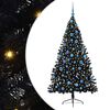 vidaXL Artificial Pre-lit Christmas Tree Black 180 cm PVC