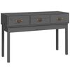vidaXL Console Table Grey 114x40x75 cm Solid Wood Pine