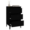 vidaXL Bedside Cabinet Black 40x35x70 cm Engineered Wood