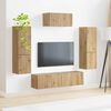 vidaXL TV Cabinet Set Wall-mounted 4 pcs Artisan Oak Engineered Wood