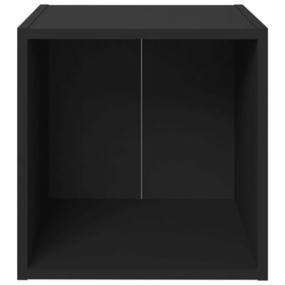 vidaXL TV Cabinets 2 pcs Black 37x35x37 cm Chipboard