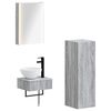 vidaXL Bathroom Cabinet Set 4 pcs Grey Sonoma 43 x 11.5 x 60.5 cm
