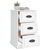vidaXL Bedside Cabinet High Gloss White 39x39x67 cm Engineered Wood