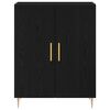 vidaXL Highboard 2 pcs Black Oak 69.5 x 34 x 180 cm Engineered Wood