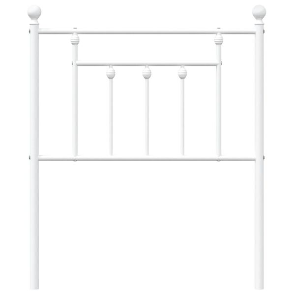 vidaXL Metal Headboard White 75 cm