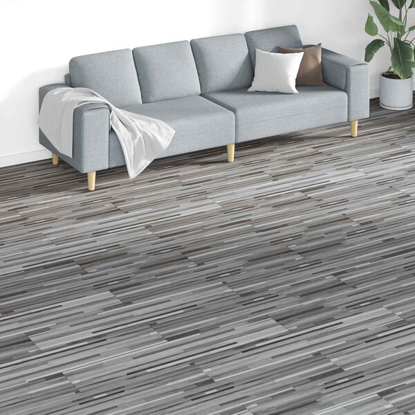 vidaXL Flooring Planks 18 pcs Grey 5.26 m&sup2; PVC