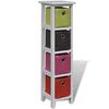 vidaXL Storage Rack | White with multicoloured baskets