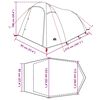 vidaXL Camping Tent Tunnel 2-Person White Blackout Fabric Waterproof