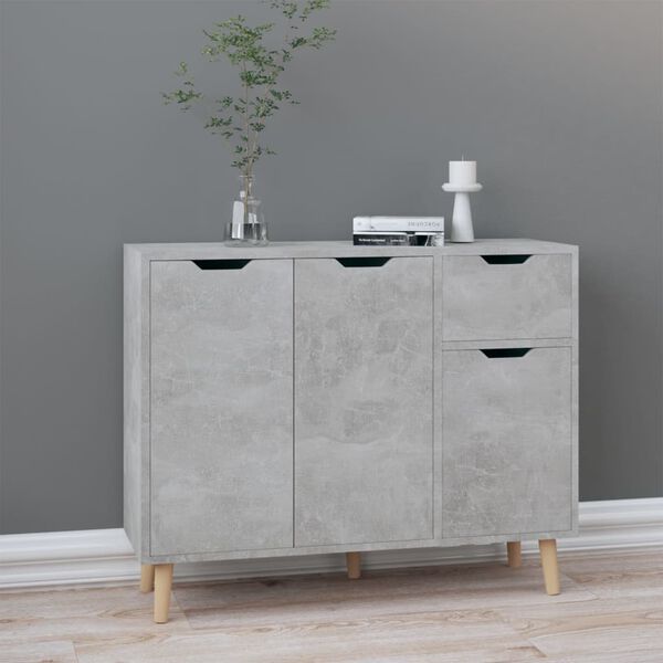 vidaXL Sideboard Concrete Grey 90x30x72 cm Engineered Wood