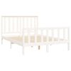 vidaXL Bed Frame without Mattress White 140x200 cm Solid Wood Pine