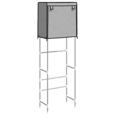 vidaXL 2-Tier Storage Rack over Toilet Grey 56x30x170 cm Iron