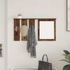 vidaXL Wall-Mounted Coat Rack with Shelf Smoked oak 85 x 10 x 45 cm