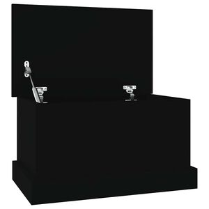 vidaXL Storage Box | Black | Engineered wood | Medium | Storage Box